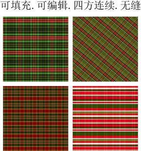 绿色格子面料  彩色格子图案 