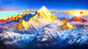 壮丽雪山景观图