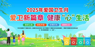 2025年爱国卫生月展板背景