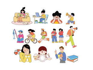 扁平化卡通人物