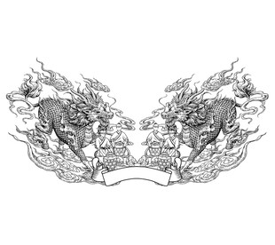 酿酒图 麒麟 酒插画