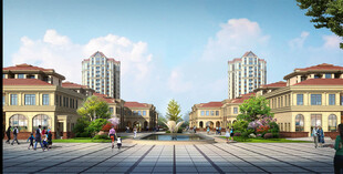 入口小广场效果图