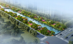 滨水绿化效果图