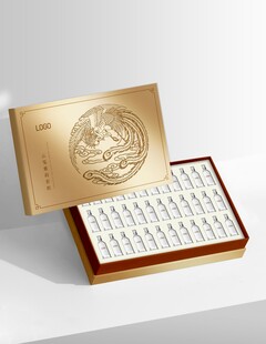 金色纪念币礼盒展示