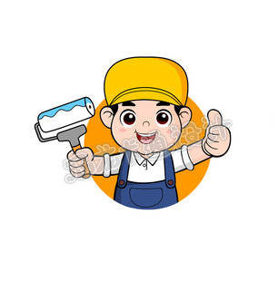 可爱粉刷匠形象