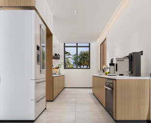 现代简约风格开放式厨房茶水间