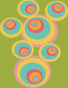 多彩圆形图案背景设计