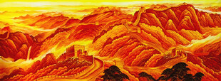 金色长城装饰画