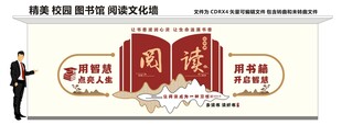 校园图书馆 阅读文化墙