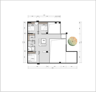 绵州水郡简约户型平面图设计示例