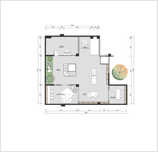 绵州水郡简约现代风格房屋平面图