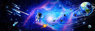 梦幻外太空星球宇宙星空黑洞背景