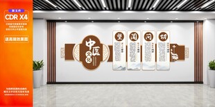新中式望闻问切中医文化墙