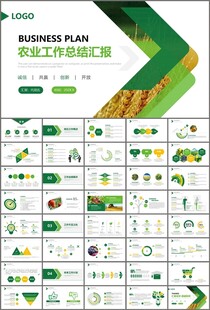 绿色农业产业总结计划ppt模板