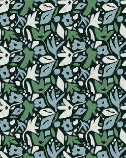 花卉几何图案无缝背景图