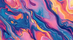 梦幻流体色彩艺术图案
