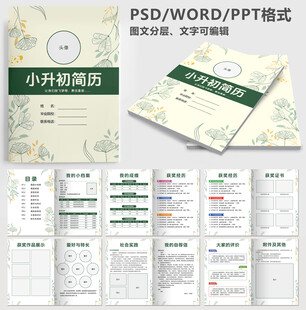 小升初儿童简历