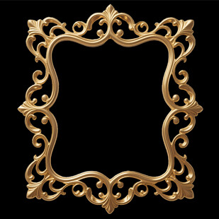 金色华丽复古装饰边框