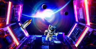 梦幻星空隧道科幻场景