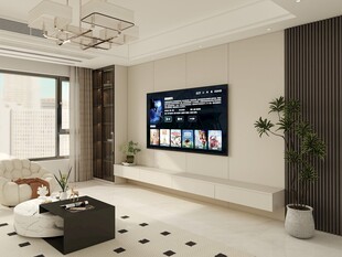现代简约风客厅电视场景