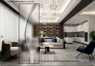 高清分层透明底平开门打印图