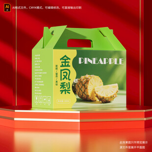 金菠萝包装 凤梨礼盒图片