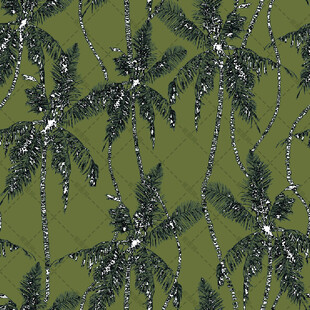 绿色底纹棕榈树图案纹理