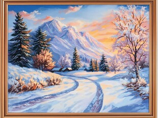 油画雪山森林素材-油画雪山森林图片-油画雪山森林设计模板-昵图网