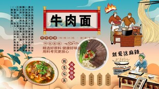 牛肉面背景墙