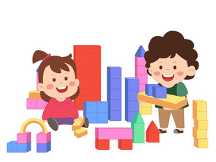 卡通儿童益智游戏堆积木玩具分享