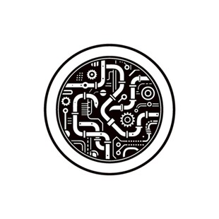 圆形朋克风图案设计