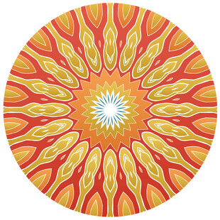 绚丽圆形花纹图案设计