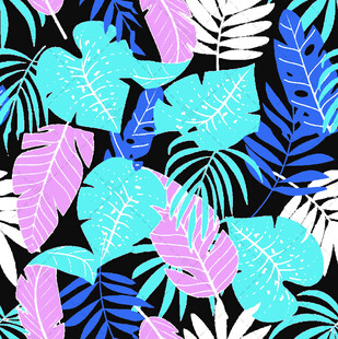 热带植物花卉图案背景