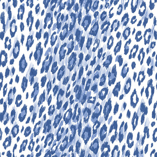 蓝白豹纹图案布料纹理