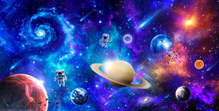 梦幻宇宙星空外太空星球黑洞背景