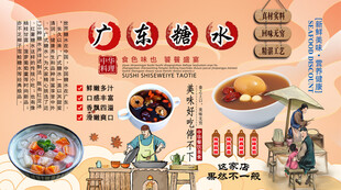 广东糖水背景墙