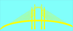 开平金山大桥轮廓图