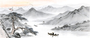 水墨画山水