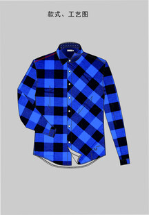 男款衬衣设计款式效果图