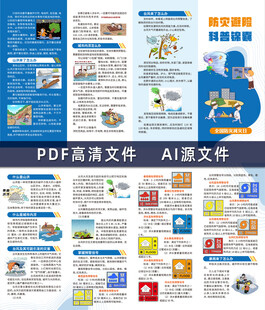 防灾避险科普锦囊四折页