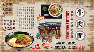 牛肉面背景墙