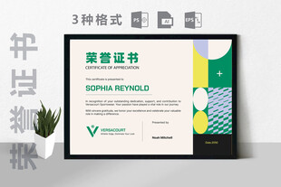 创意证书横版奖状