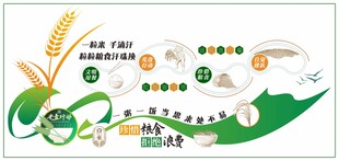 食堂珍惜粮食文化墙