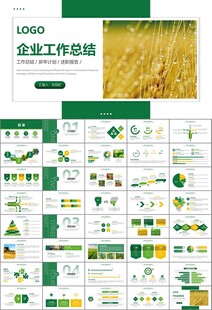 绿色农业产业总结计划ppt模板