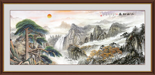 国画迎客松装饰画