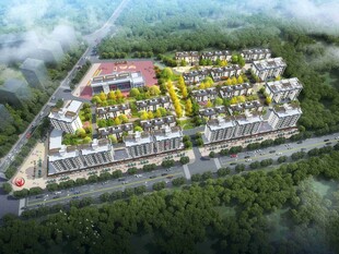 大型住宅区鸟瞰效果图