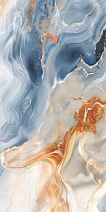 蓝金交融流体艺术纹理