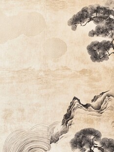 松树山水素材-松树山水图片-松树山水设计模板-昵图网