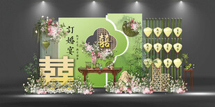 中式婚礼舞台布置场景