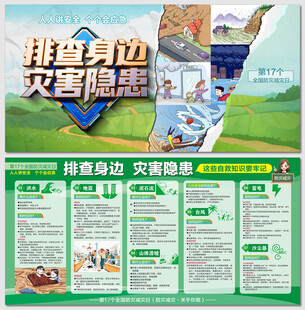 全国防灾减灾日自然灾害自救展板
